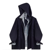 BLACK CLOVER CYLIP HOODED KOREAN STYLE DENIM PATCHWORK WINDBREAKER