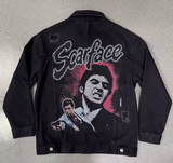 SCARFACE GANGSTER VINTAGE DENIM JEAN JACKET