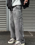 UNAPS VINTAGE LOOSE FIT WIDE LEG DENIM JEAN SWEATPANTS