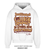 DKNT WEST COLLEGE DROPOUT PULLOVER BEAR PRINT UNISEX HOODIE