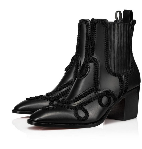 PAXQUE HIGH TOP LEATHER BRITISH CHELSEA BOOTS IN BLACK