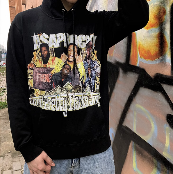 DKNT ASAP GRAPHIC ROCKY HIPHOP STYLE UNISEX HOODIE