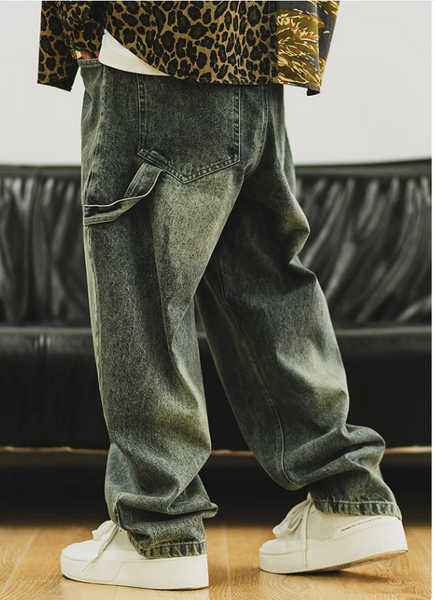 UNAPS DISTRESSED DIRTYFIT VINTAGE DENIM JEAN SWEATPANTS