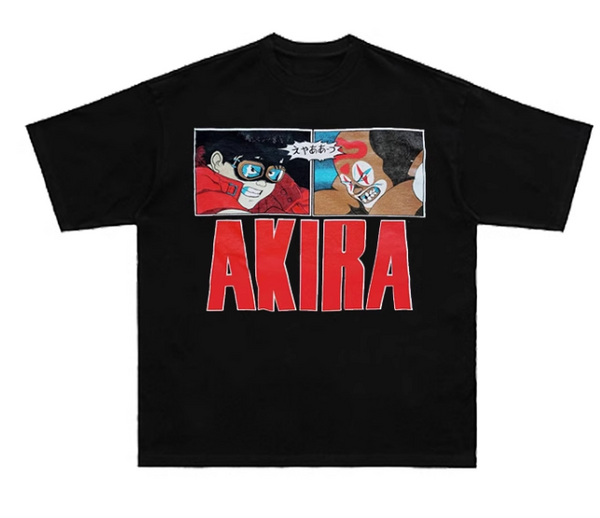 DKTN AKIRA VINTAGE CARTOON PRINT BOOTLEG CREW NECK T SHIRTS