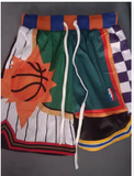 HOOPER FIKO THE SUNS INSPIRED BASKETBALL SHORT WITH DOUBLE LAYER