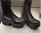 PARIS MARTIN BULLDOZER COMBAT CHUNKY SOLE UNISEX LEATHER BOOTS