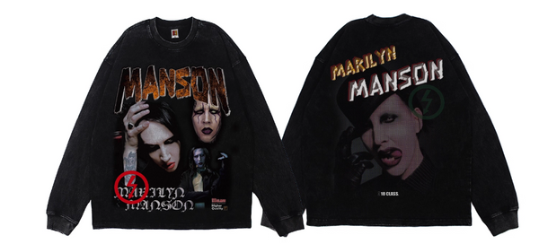 MARILYN MANSON SUPER STAR VINTAGE SWEATSHIRT WITH HOODIE