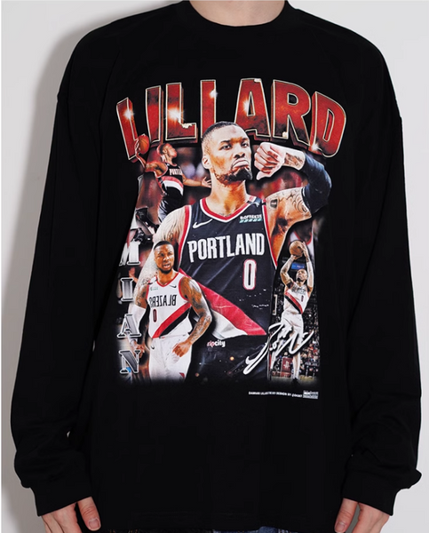 DKNT STUDIO.LILLARD BASKETBALL GRAPHIC PRINT T SHIRTS