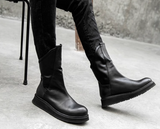 MARTINA COZXO RETRO STYLE HIGH TOP LEATHER UNISEX BOOTS