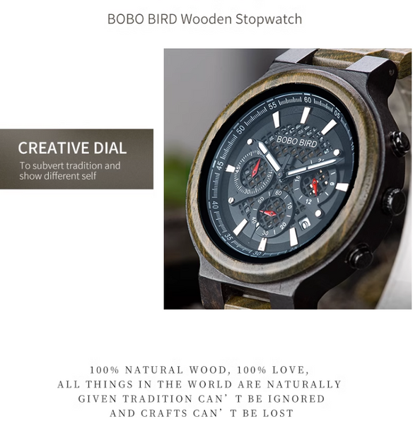 BOBO BIRD CLASSIC RETRO AESTHETICS WOODEN WATCH