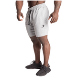 GYMWARS ATHLETIC CASUAL WORKOUT SHORTS WITH ZIPPER POCKETS