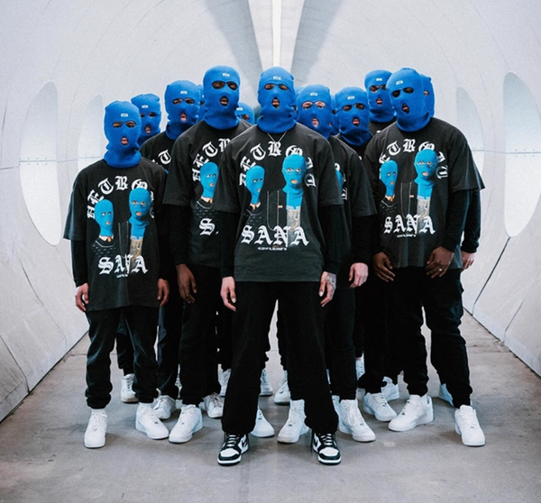 SANA DETROIT BLUE MASK GOTHIC PARODY T SHIRTS