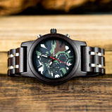 BOBOBIRD CAMO WOODEN WATCH WITH MULTIFUNCTION