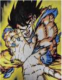 GOKU KAMEHAMEHA DRAGON BALL Z RETRO SAIYAN COMBINED T SHIRT WITH HOODIE