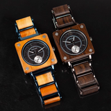 BOBO BIRD TECHZO SQUARE UNISEX WOODEN WATCH