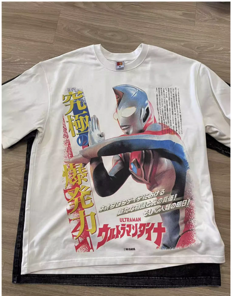 ULTRAMAN DYNA VINTAGE COMIC COMBINED TEE AND HOODIE