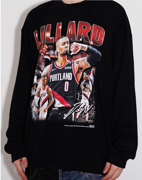 DKNT STUDIO.LILLARD BASKETBALL GRAPHIC PRINT T SHIRTS