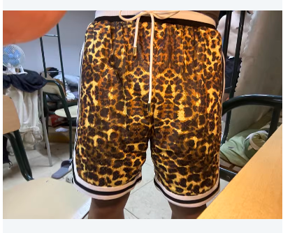 HOOPER FIKO URBAN STYLE BASKETBALL TRAINING SHORT IN LEOPART PRINT