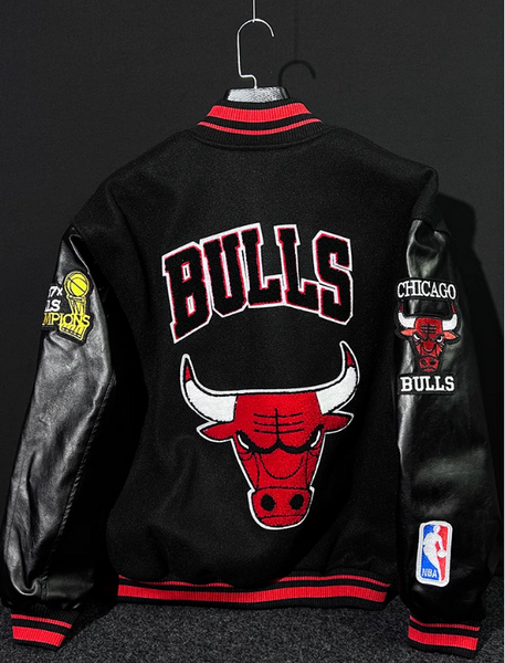 PRO BULLS BASKETBALL EMBROIDERED VARSITY UNISEX COLLEGE JACKET