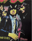 ACDC ROCK BAND CARTOON VINTAGE PRINT COMBINED TEES SWEATSHIRT