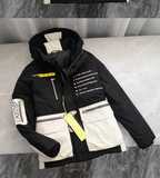 VDSK COLOR BLOCKED OUTDOOR PUFFER HOODED JACKET