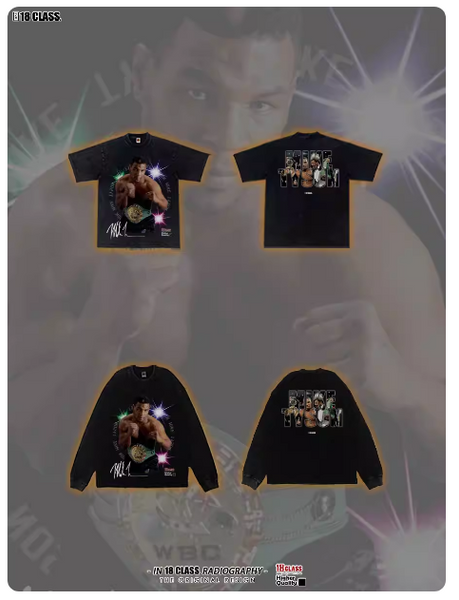 MIKE TYSON FEEL THE KNOCKOUT POWER BOXING CASUAL T SHIRT AND SWEATSHIRT