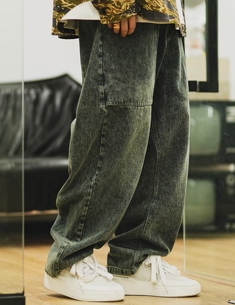 UNAPS DISTRESSED DIRTYFIT VINTAGE DENIM JEAN SWEATPANTS