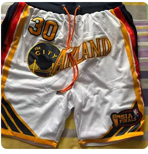 GOLDEN CURRY CHAMPION BASKETBALL SHORTS WITH DOUBLE LAYER