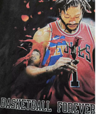 DERRICK ROSE WINDY CITY RETIREMENT TRIBUTE PRINT BASKETBALL T SHIRT AND SWEATSHIRT