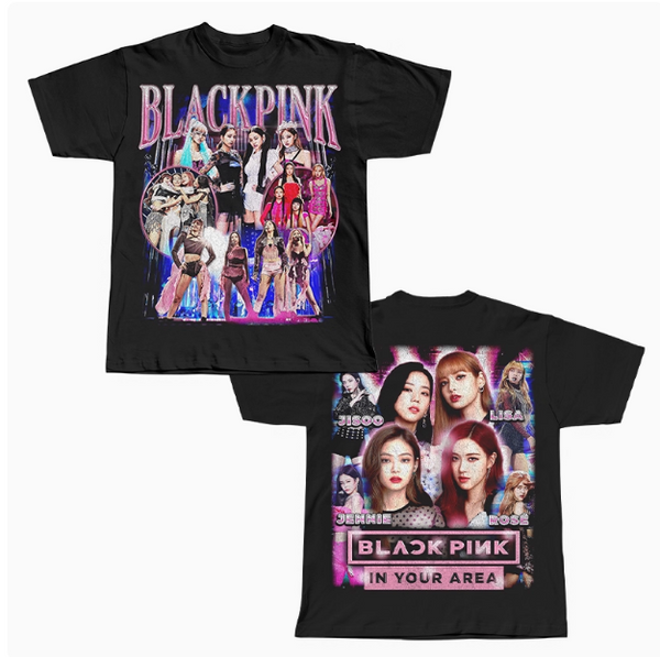 BLACK WORLD PINK TOUR MERCH UNISEX TEE SHIRTS