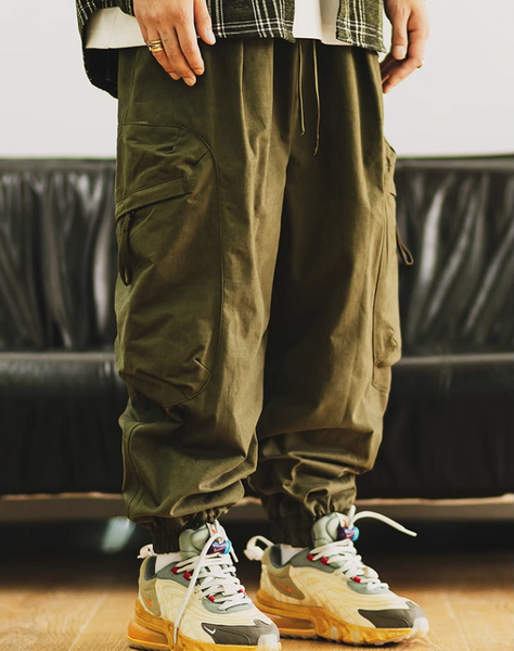 UNAPS HAREM STYLE RELAXED CARGO JOGGER PANTS