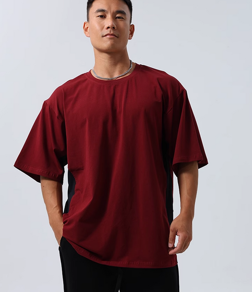 GYM BUDDY SWEAT-ABSORBENT SHORT SLEEVE LOOSE T SHIRTS