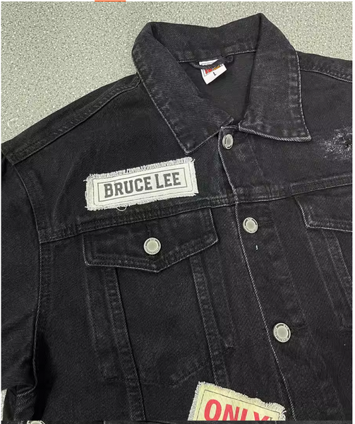 DRAGON BRUCE LEE RETRO KUNG FU DENIM JACKET