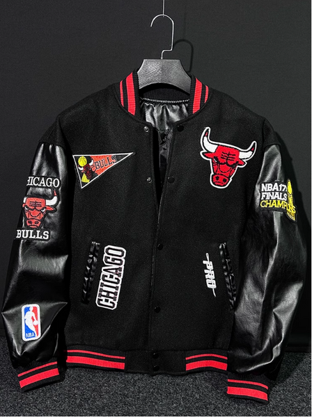 PRO BULLS BASKETBALL EMBROIDERED VARSITY UNISEX COLLEGE JACKET