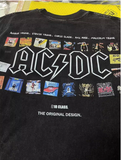 ACDC ROCK BAND CARTOON VINTAGE PRINT COMBINED TEES SWEATSHIRT