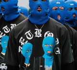 SANA DETROIT BLUE MASK GOTHIC PARODY T SHIRTS