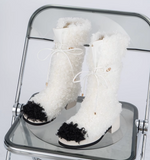 FABROLA MARY COZY MID-CALF SHEARLING SNOW BOOTS