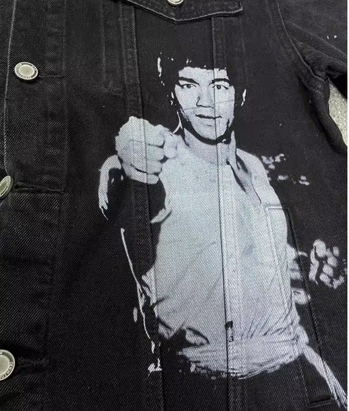 DRAGON BRUCE LEE RETRO KUNG FU DENIM JACKET