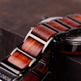 BOBO BIRD MINIMALIST DESIGN STEEL AND WOODEN COMBINED UNISEX WATCHES