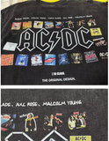 ACDC ROCK BAND CARTOON VINTAGE PRINT COMBINED TEES SWEATSHIRT