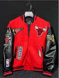 PRO BULLS BASKETBALL EMBROIDERED VARSITY UNISEX COLLEGE JACKET