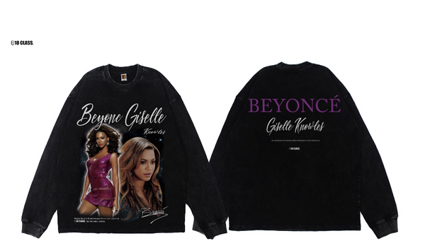 BEYONCE QUEEN BEY ICONIC VINTAGE COMBINED CREWNECK TEE AND SWEATSHIRT