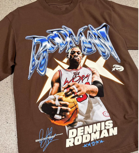 ICONIC LEGENDARY BASKETBALL PLAYER RODMAN PRINT T SHIRTS