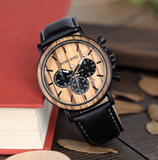 BOBO BIRD VINTAGE WOODEN AND STAINLESS STEEL WATCH
