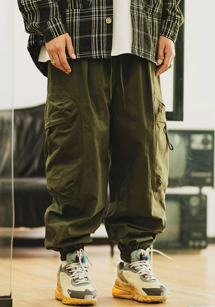 UNAPS HAREM STYLE RELAXED CARGO JOGGER PANTS