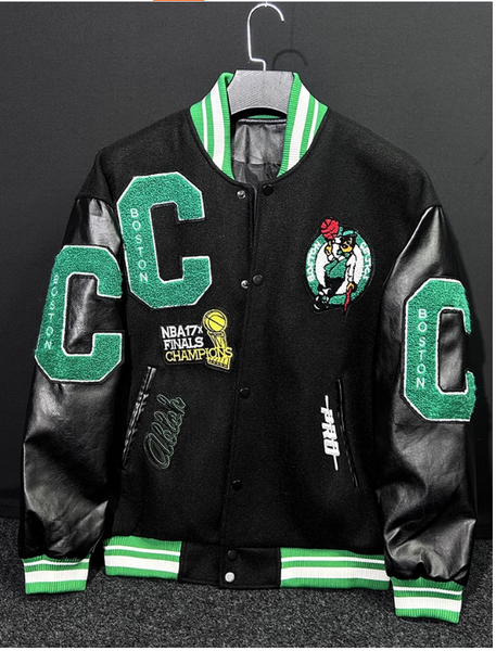 CHAMPO BOSTONS EMBROIDERED BASKETBALL VARSITY COLLEGE JACKET