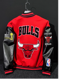 PRO BULLS BASKETBALL EMBROIDERED VARSITY UNISEX COLLEGE JACKET