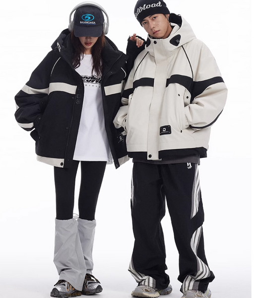 UNAPS UNISEX STYLE HOODED DOWN JACKET