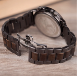 BOBO BIRD MULTI FUNCTION STAINLESS WATCH WITH WOODEN STRAP