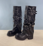 ZOUZIO SWEET PUNK STUDDED PLATFORM WOMEN'S BOOTS